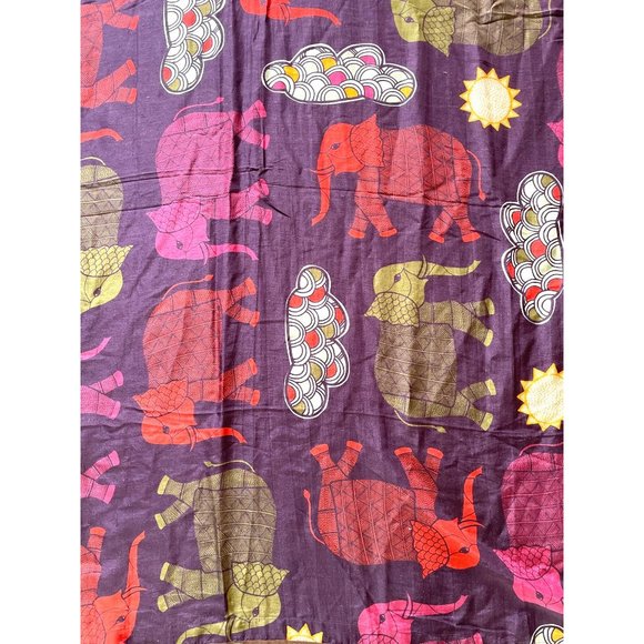 UDD GAJA Dupatta elephant print with tassle 97 x 39 inches - Picture 5 of 8